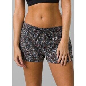 Prana Small Mariya Shorts Washed Black Dots UPF Beach Water Sports Organic NWT